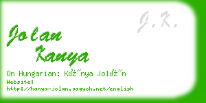 jolan kanya business card